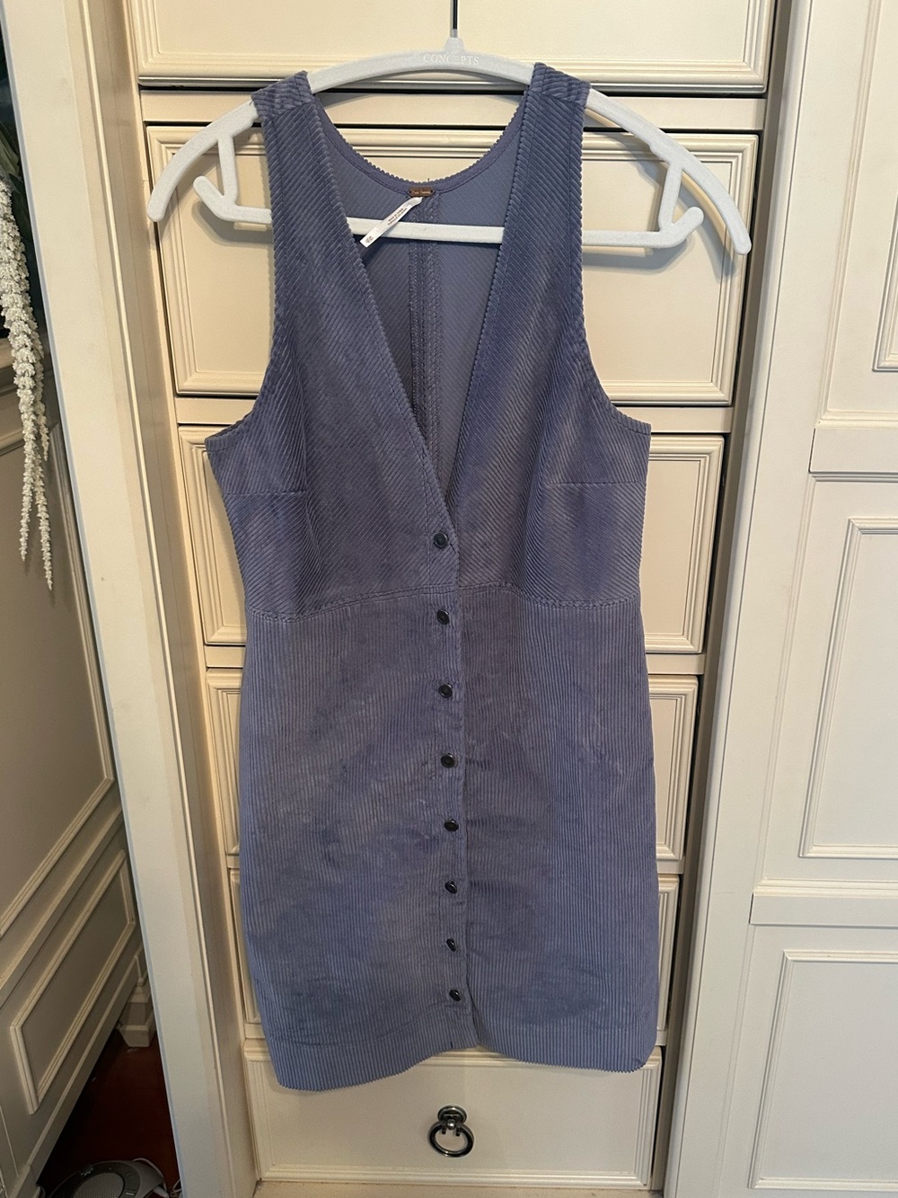 Free People corduroy blue dress xs